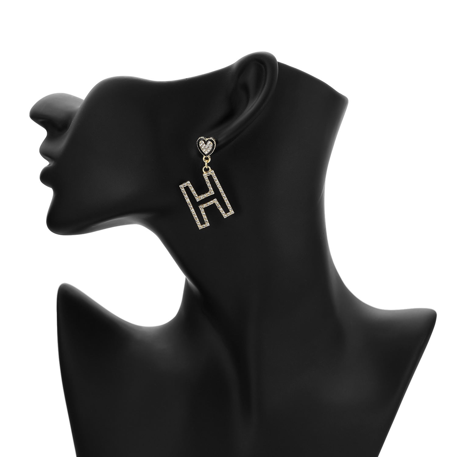 Long Love H Letter Earrings Exaggerated