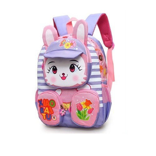 Cute Cartoon Image Of Bunny With Backpack