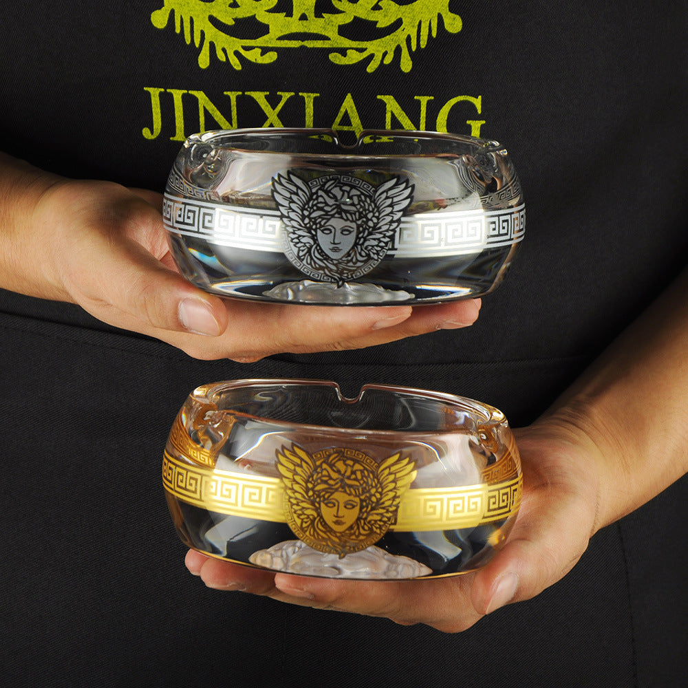 Creative Fashion Ashtray Medusa Head Crystal Glass