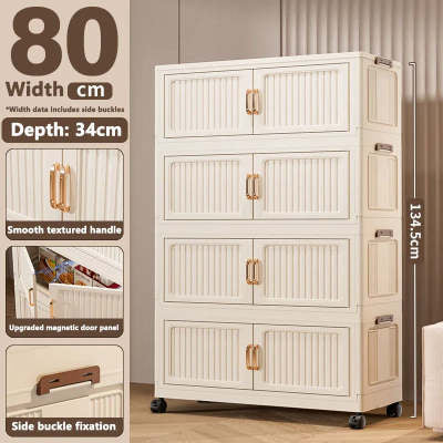 Installation-Free Removable Folding Storage Cabinet Locker