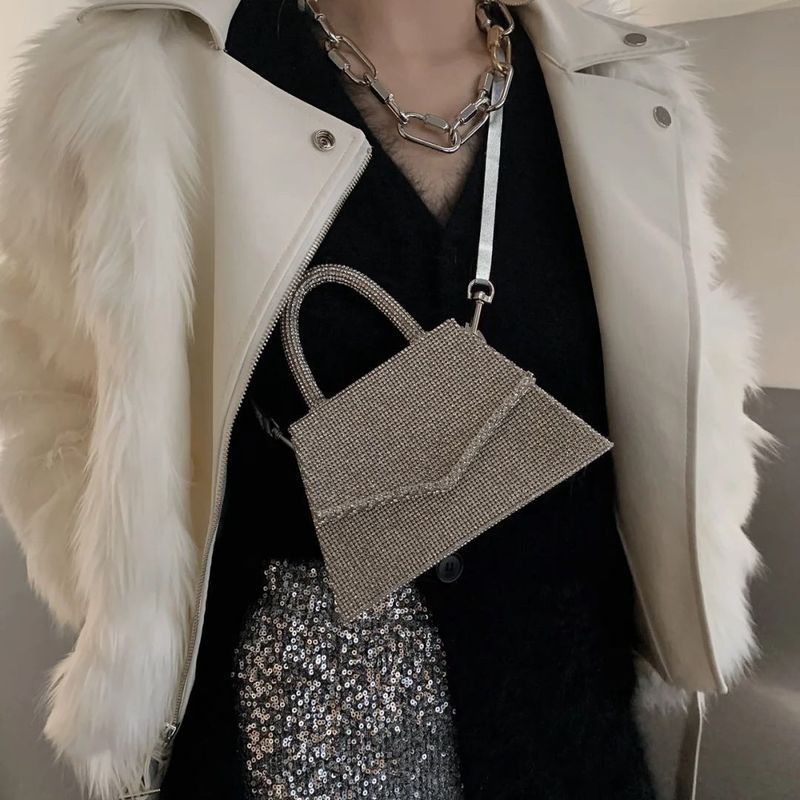 Women's Full Rhinestone Crossbody Handbag