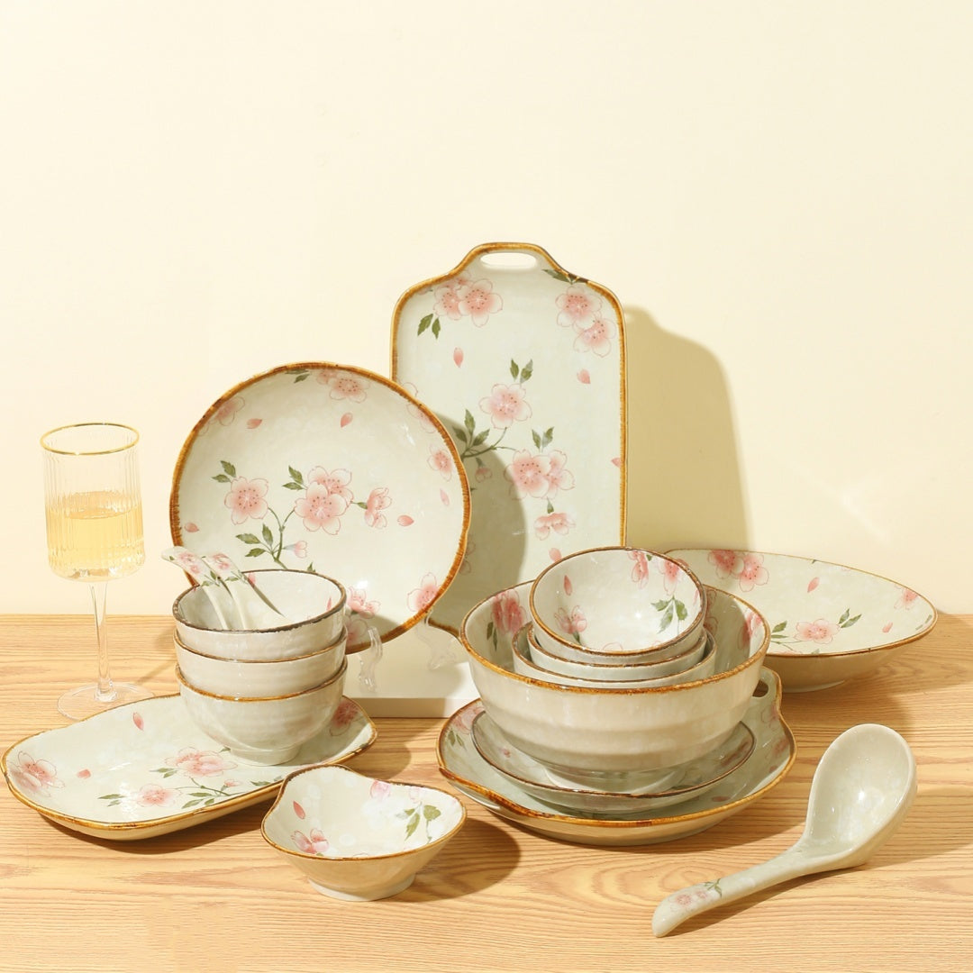 Chinese Style Cherry Blossom Dining Bowl Ceramic