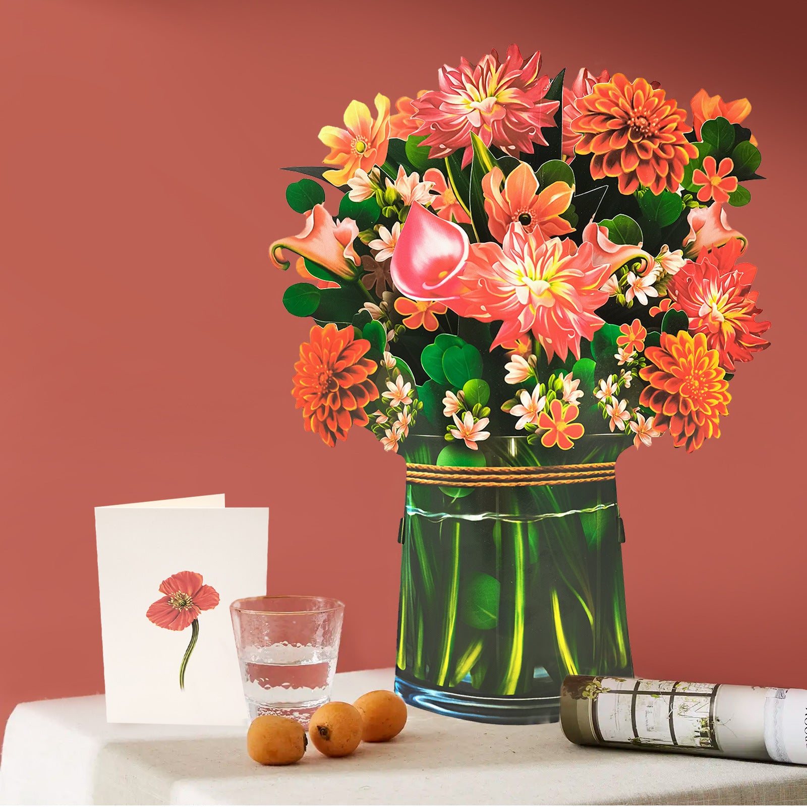 3D Three-Dimensional Flower Bridal Bouquet Teacher's Day Paper Carving Crafts