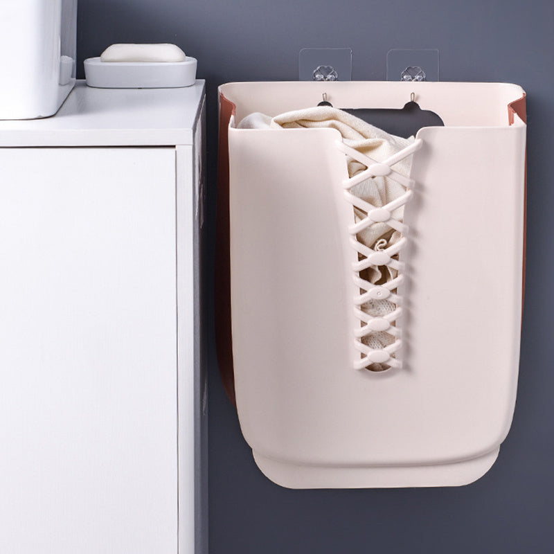 Wall-Mounted Folding Clothes Storage Basket