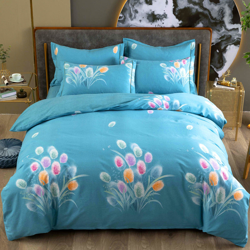 Cotton Winter Linen Quilt Cover Bedding Set