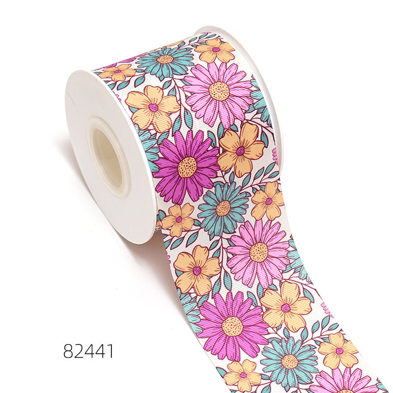 Flowers And Plants Cartoon Printed Ribbon