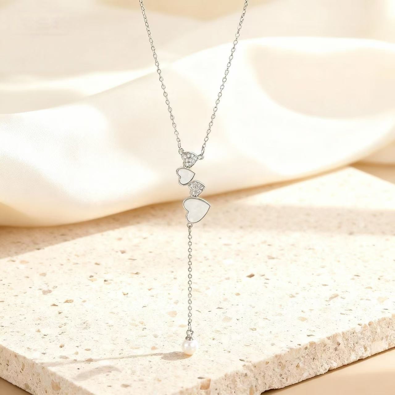 Exquisite Long Necklace With Colorful Zirconia And Elegant Tassels