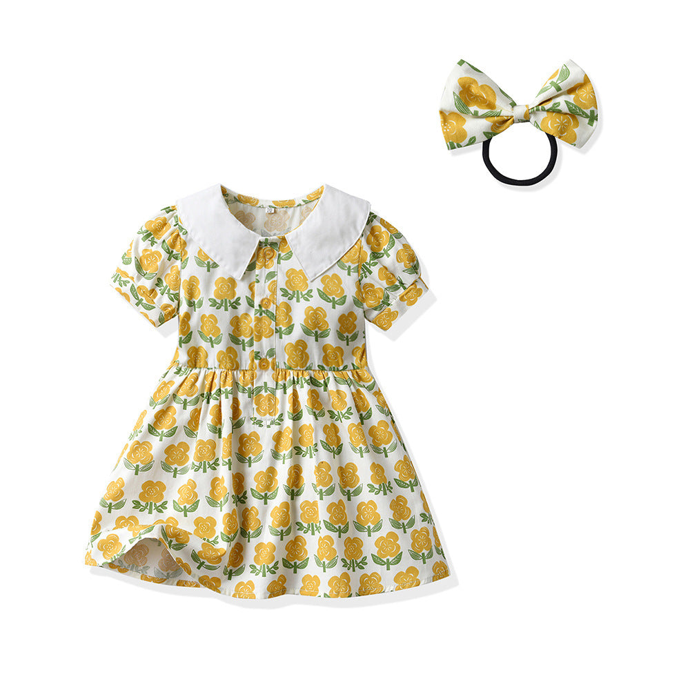 Seaside Holiday Brother And Sister Girl Dress Boy's Clothing Short Sleeve Sister And Brother Fashion