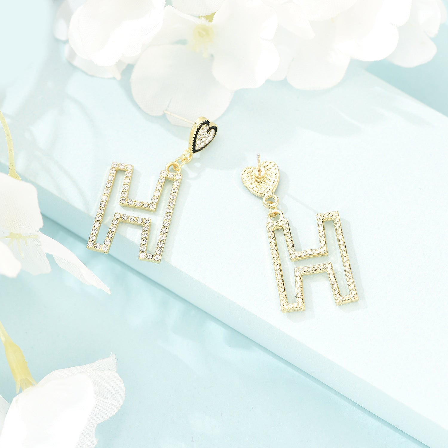 Long Love H Letter Earrings Exaggerated