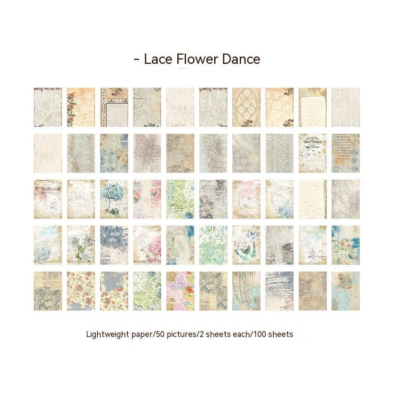 Beautiful Material Paper Book Wind Biography Letter Series