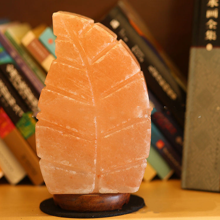 Leaf-Shaped Crystal Lamp