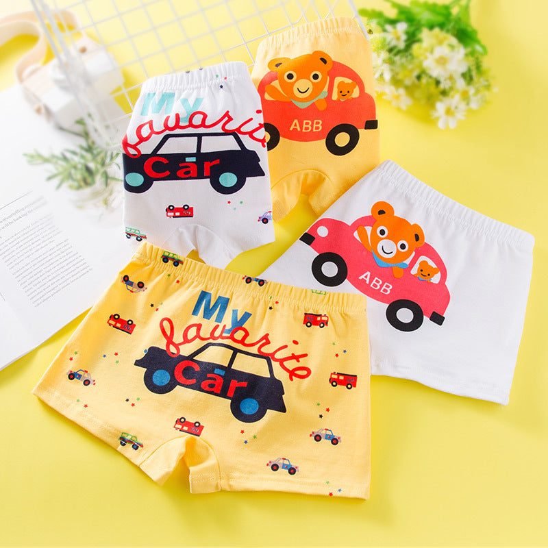 Boys' Soft Cartoon Cotton Printed Underpants