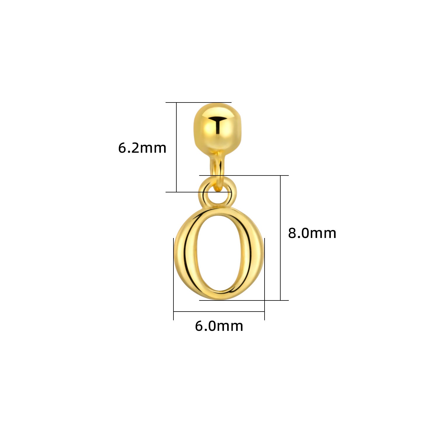 Smooth-Surface Jewelry Minimalist 26-Letter Alphabet Pendant