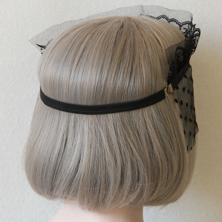 Halloween Bunny Crown Headband Lace Veil