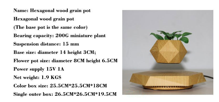 Hexagon Wood Grain Pot