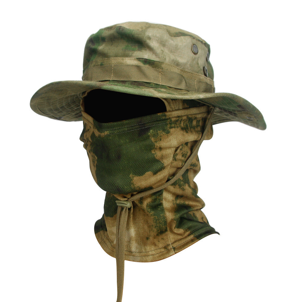 Camouflage Boonie Hat Army Summer Breathable Sun-proof Army Fans Rounded Hat