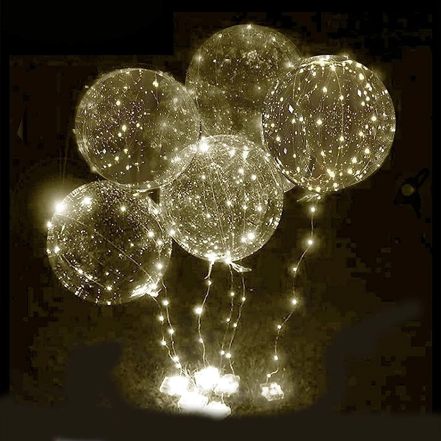 Luminous 20-inch LED Color Warm Transparent Full Set With Light Bounce Ball