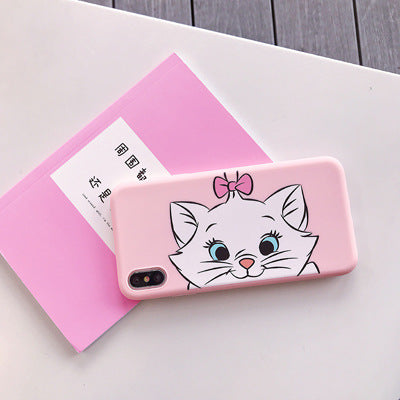 Cute Cartoon Suitable For 14 Phone Case Women's Silicone 12 Full-Covered Xr Soft Case