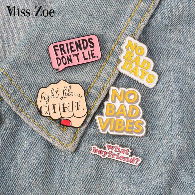 Female Cartoon Brooch
