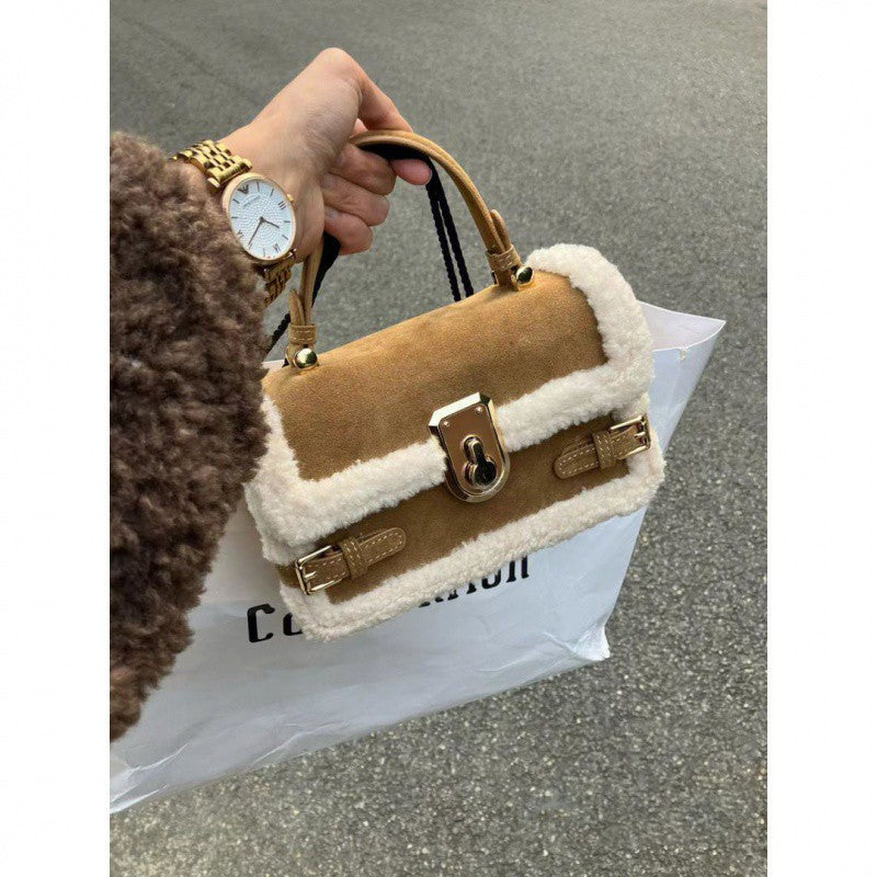 Plush Stitching Advanced Texture All-match Crossbody Handbag
