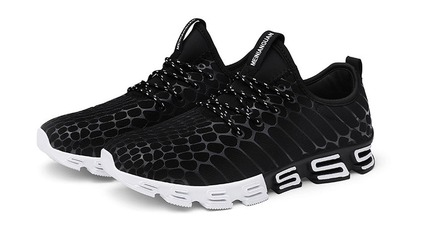 Autumn Fly Woven Youth Sports Shoes Men's Breathable Mesh Casual Shoes Korean Version of the Trend Running Shoes Men