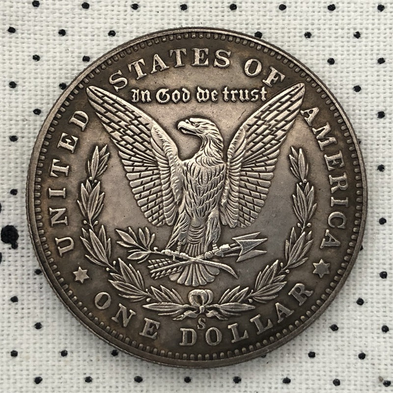 Antique Silver Dollar American Morgan Bum Coin