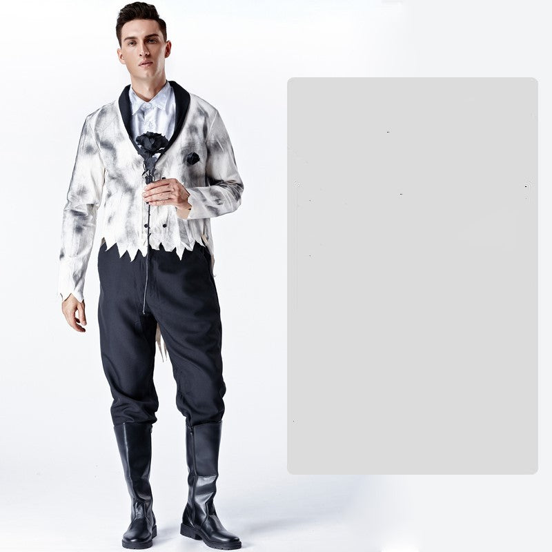 Male and Female Adult Bride and Groom Halloween Costumes