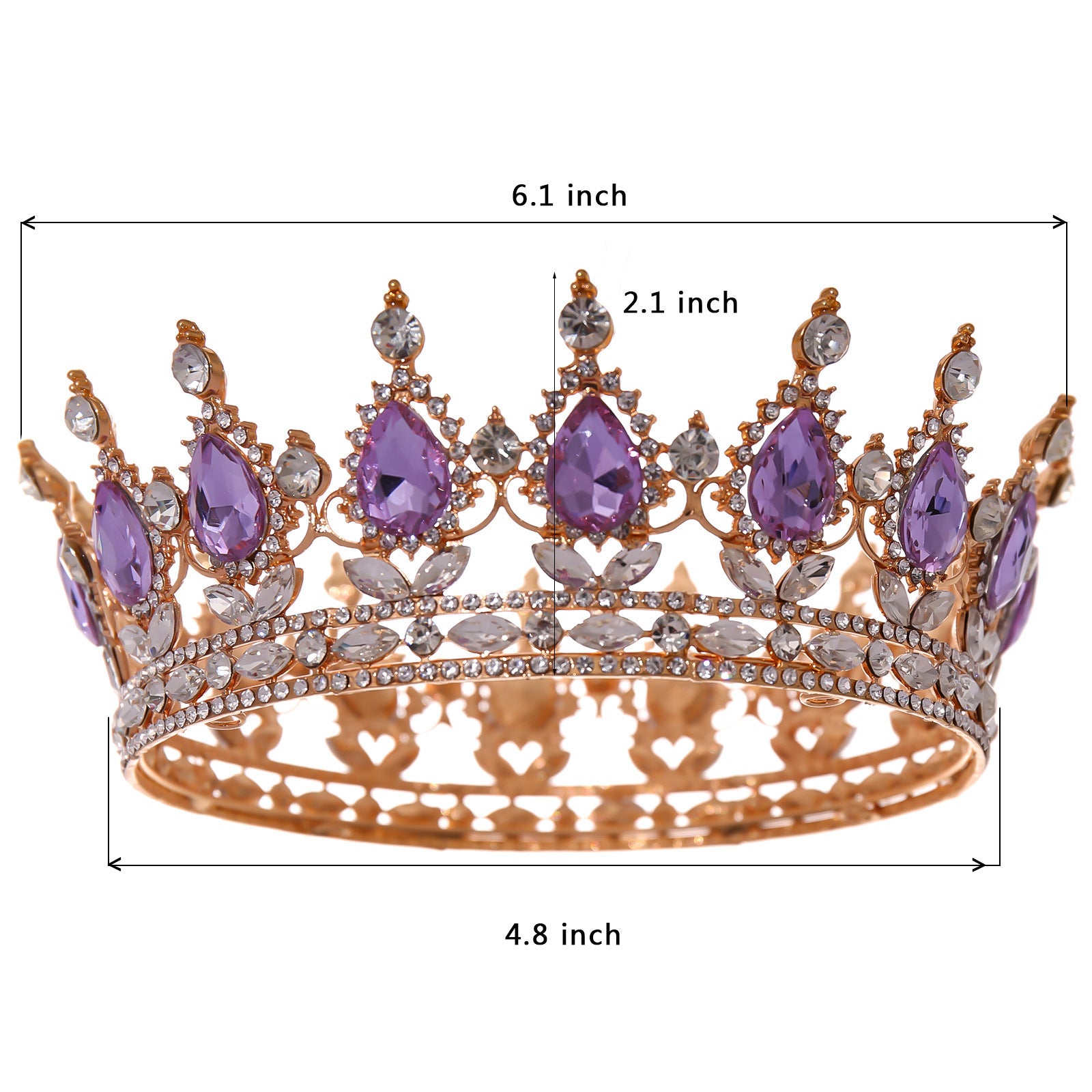 Fashion Alloy Color Crystal Bridal Crown