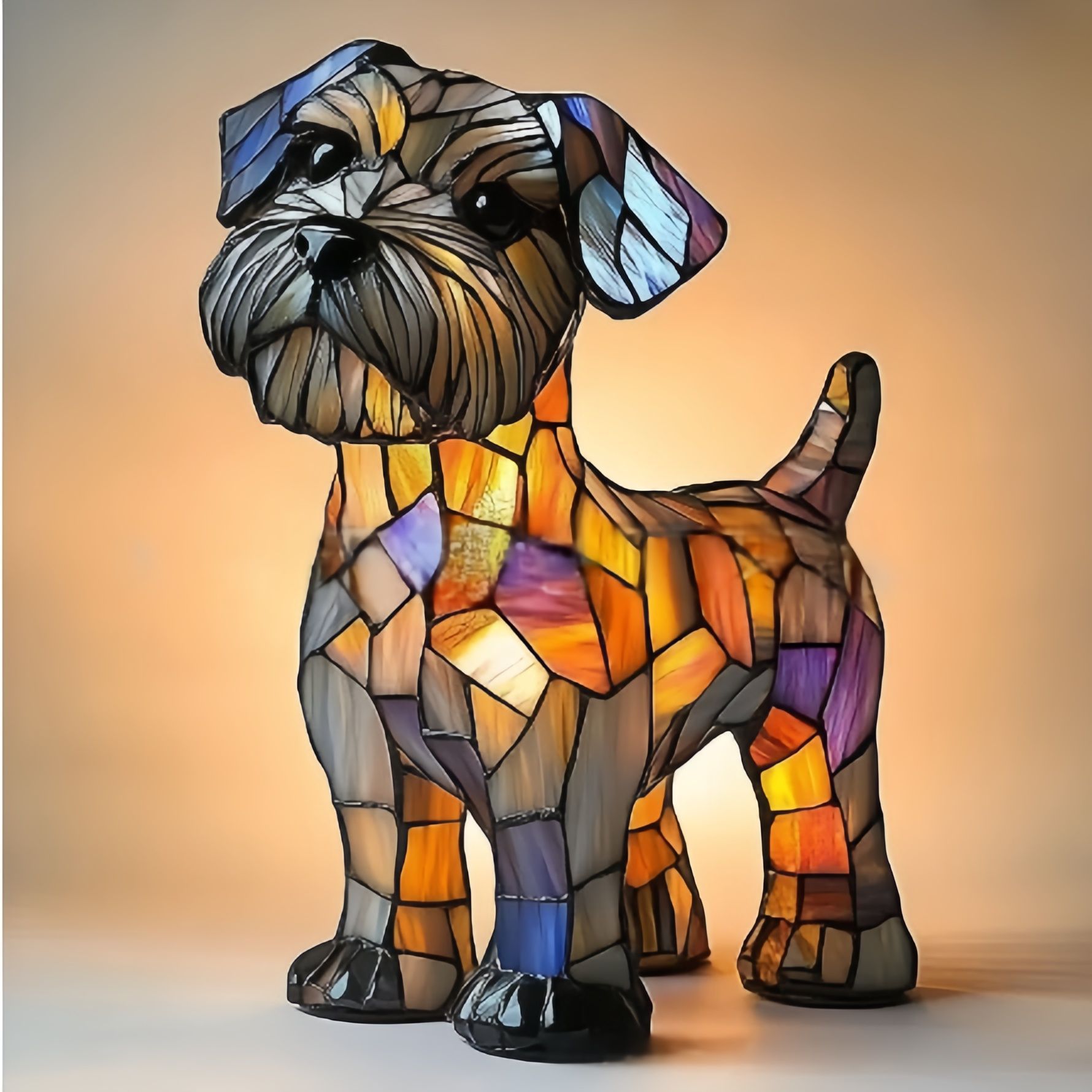 Magic Color Strange Dog Series Statue LED Small Night Lamp