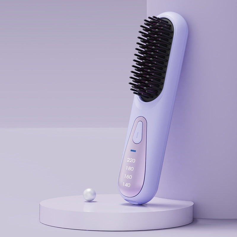 Anion Straight Comb Dual-Use Lazy Hair Curler