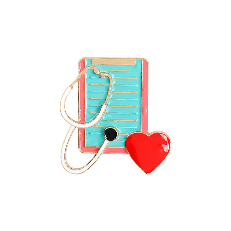 New Cartoon Creative Cartoon Heartbeat Shape Accessories Brooch