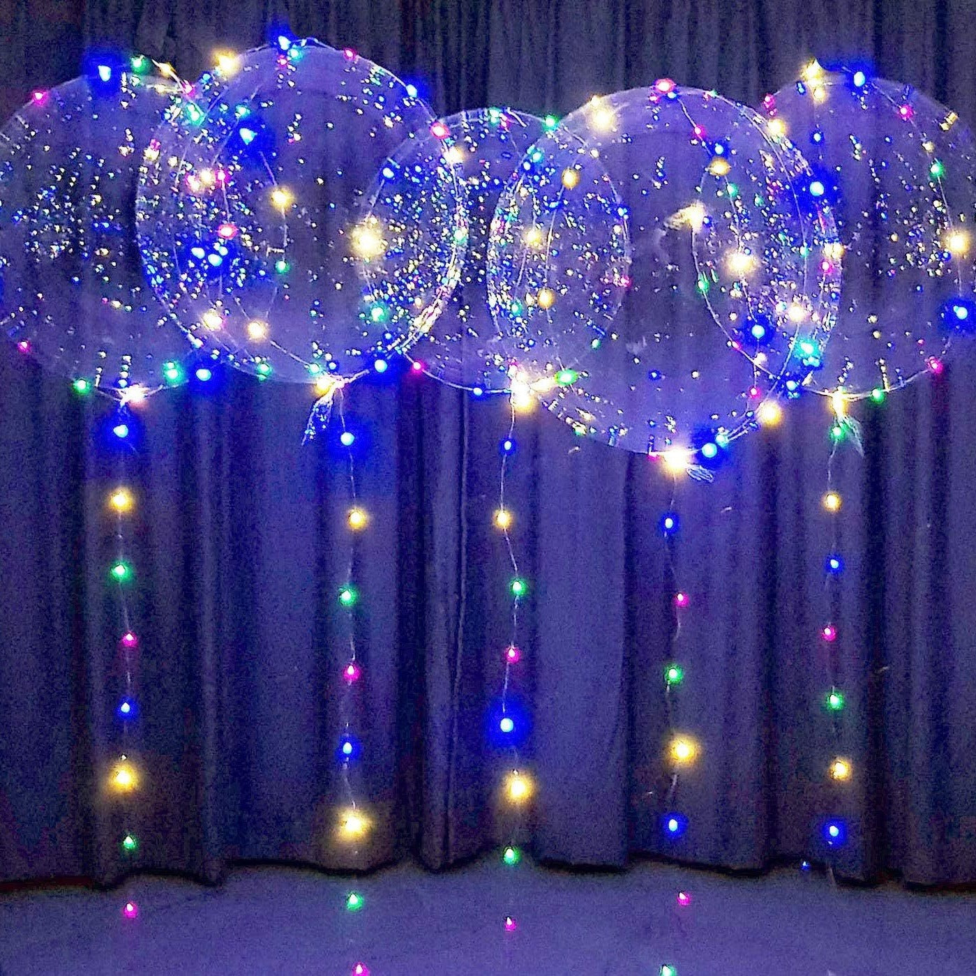 Luminous 20-inch LED Color Warm Transparent Full Set With Light Bounce Ball