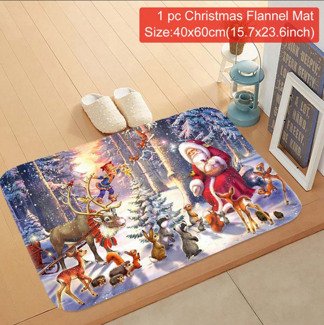 Outdoor Cotton Rug For Santa Claus Celebration