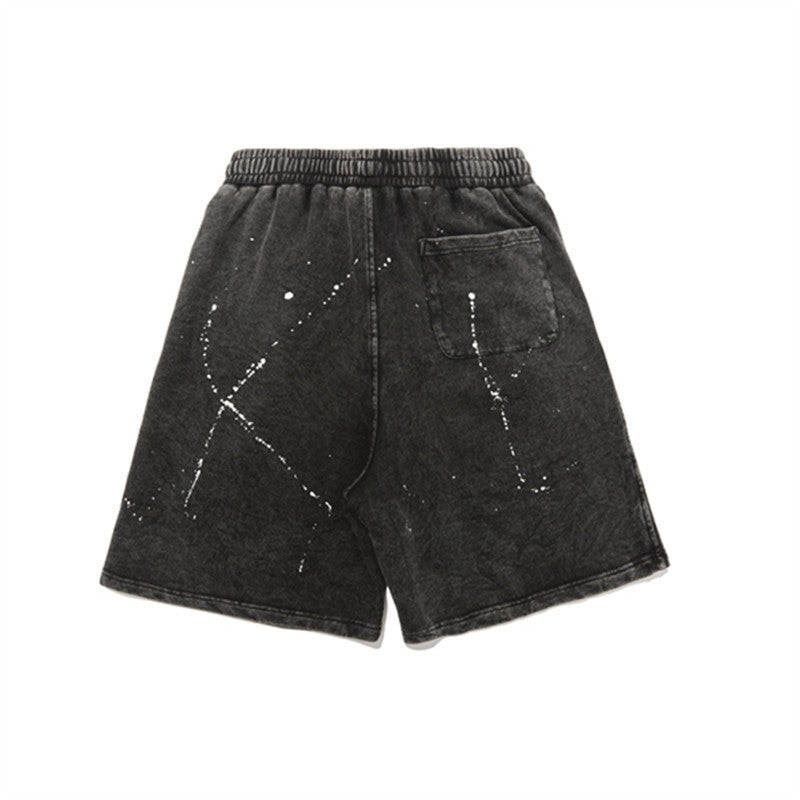 Men's Drawstring Elastic Waist Straight Shorts