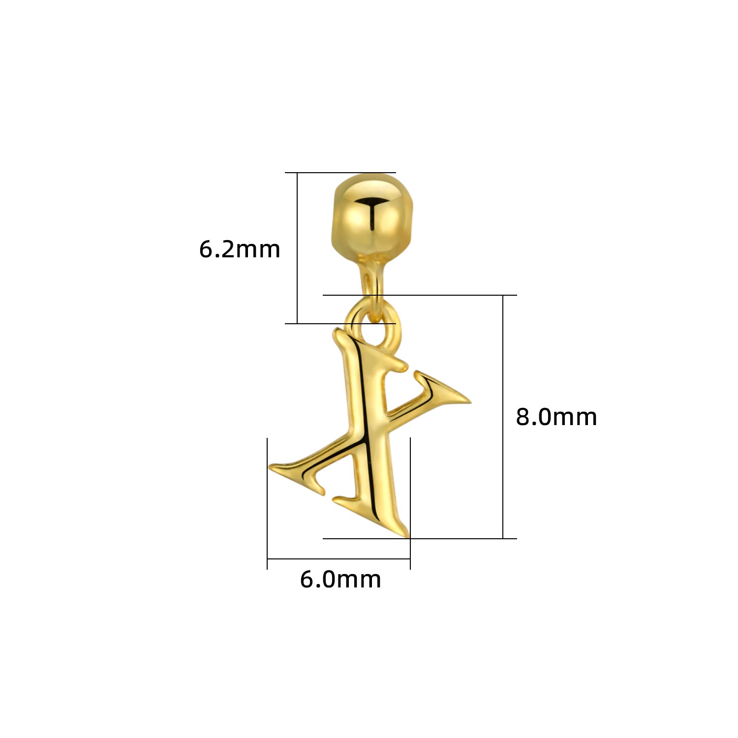 Smooth-Surface Jewelry Minimalist 26-Letter Alphabet Pendant