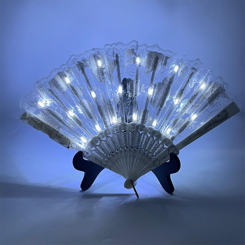 Rose Lace LED Luminous Folding Fan