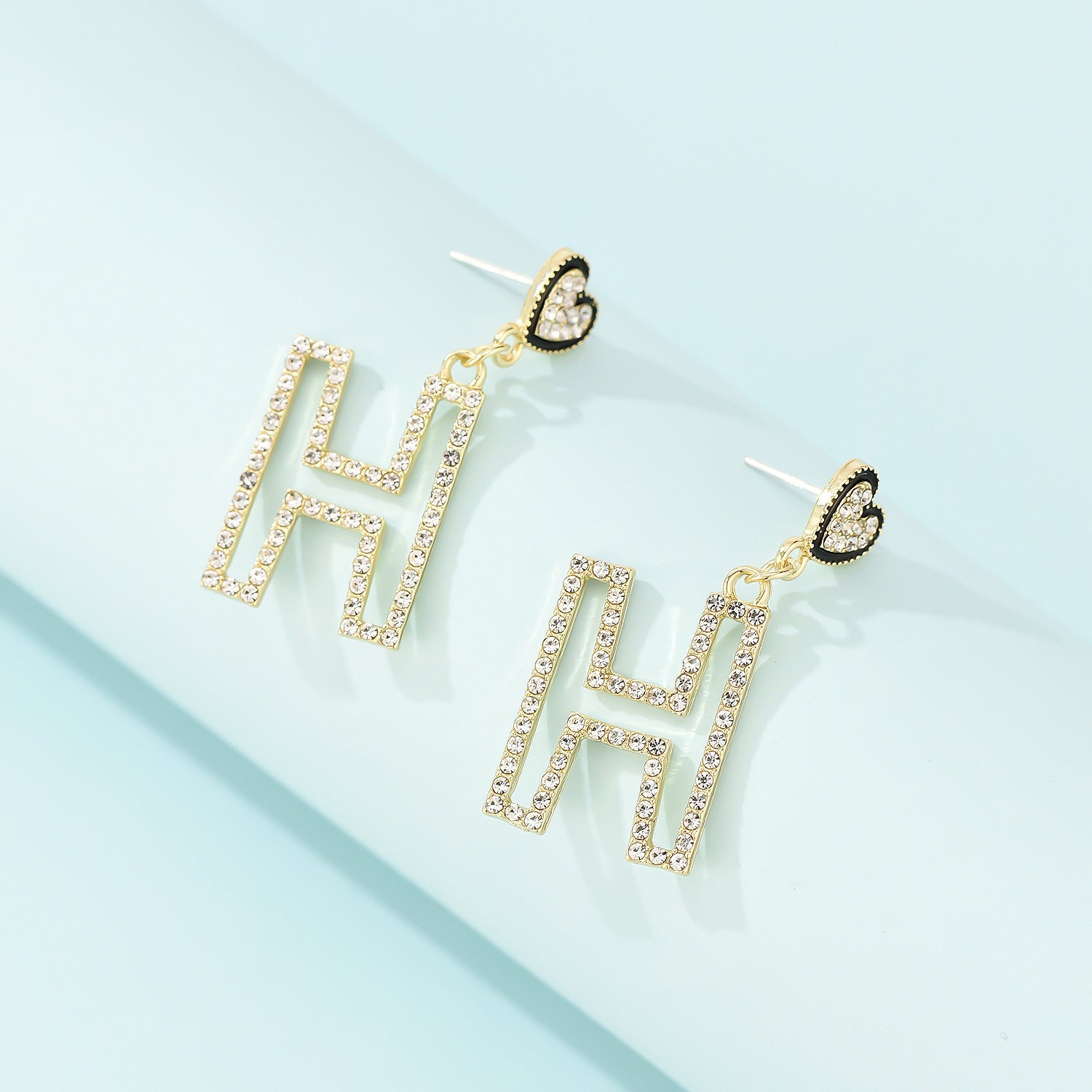 Long Love H Letter Earrings Exaggerated