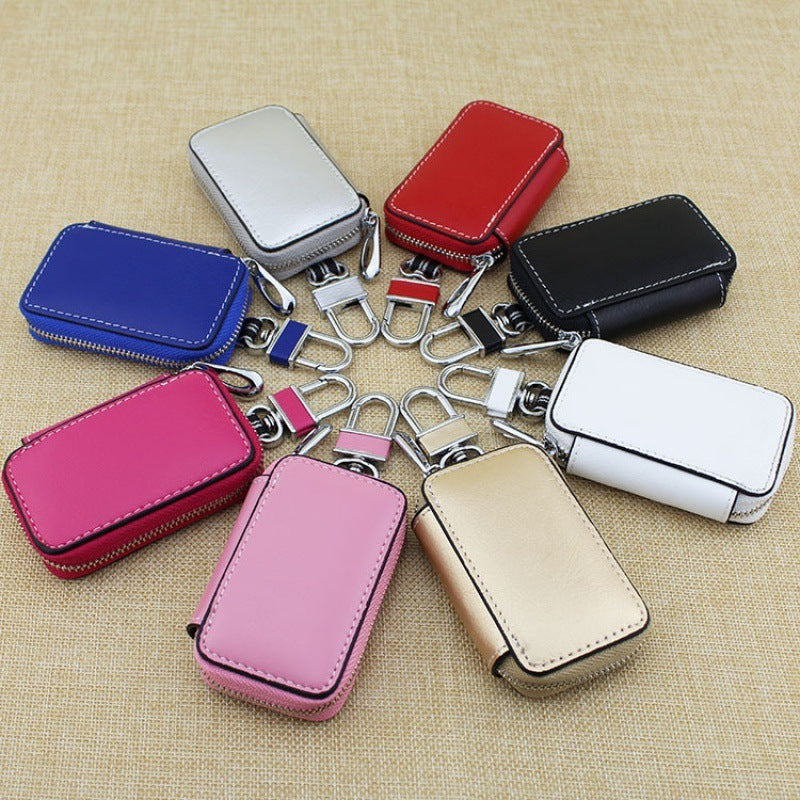 Cowhide Car Key Bag For Men And Women