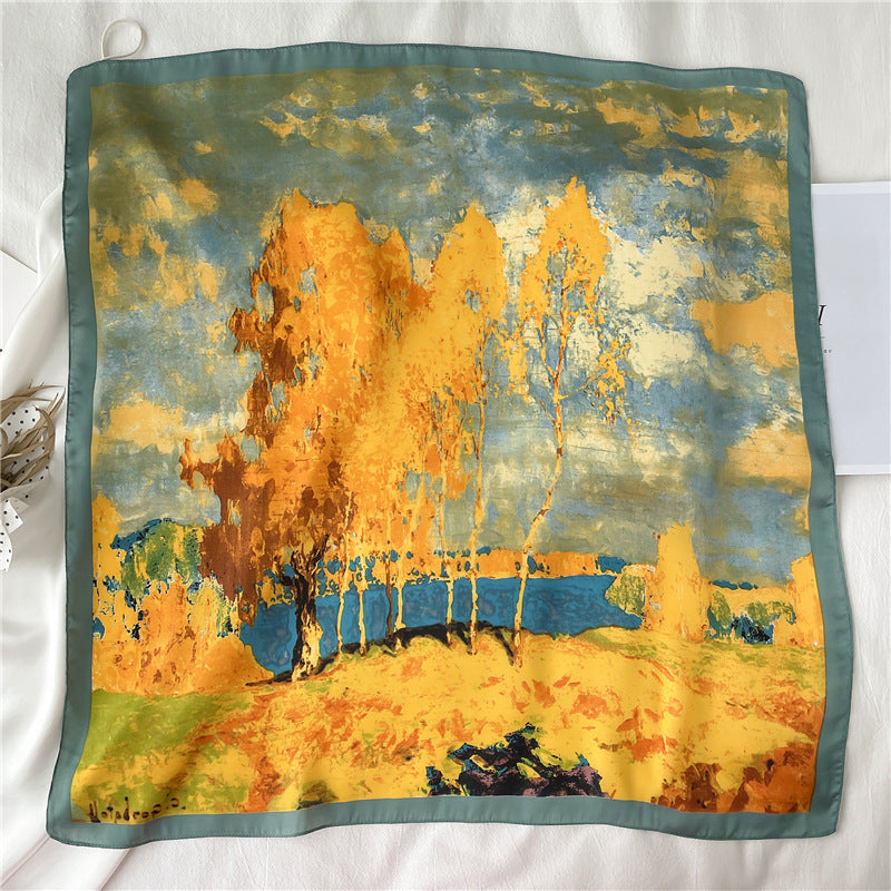 Luxury Wind Square 70cm Thin AutumnWinter Scarf