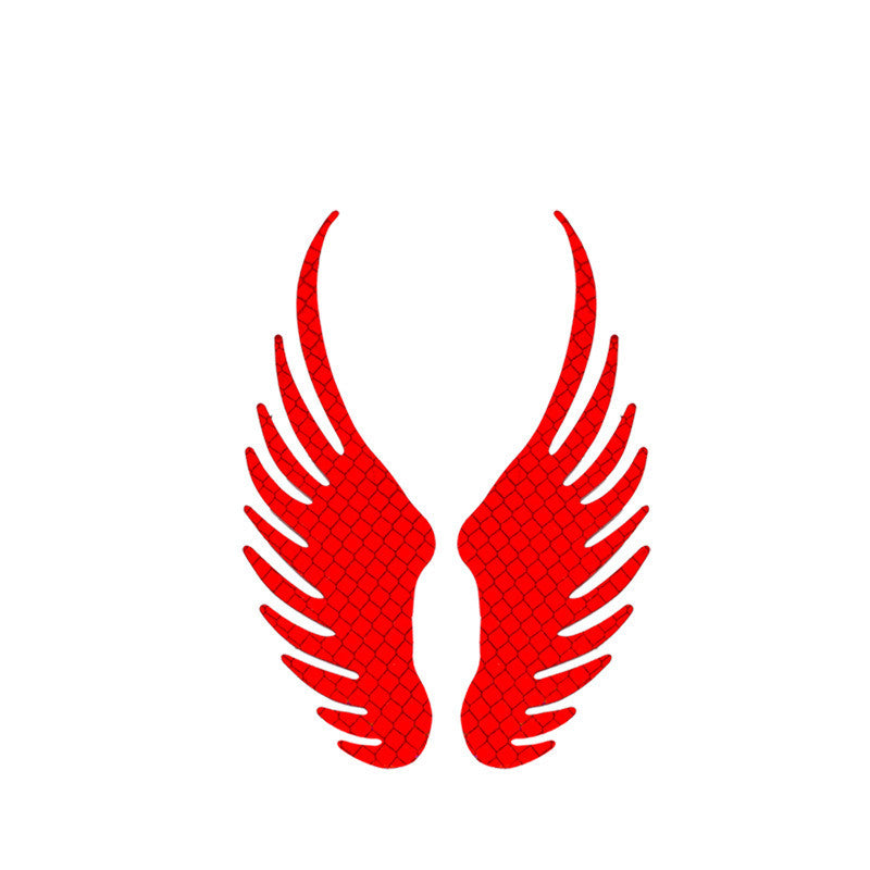 Creative Personality Cartoon Anime Angel Wings Reflective Bumper Stickers Reflective Car Sticker Scratch Cover