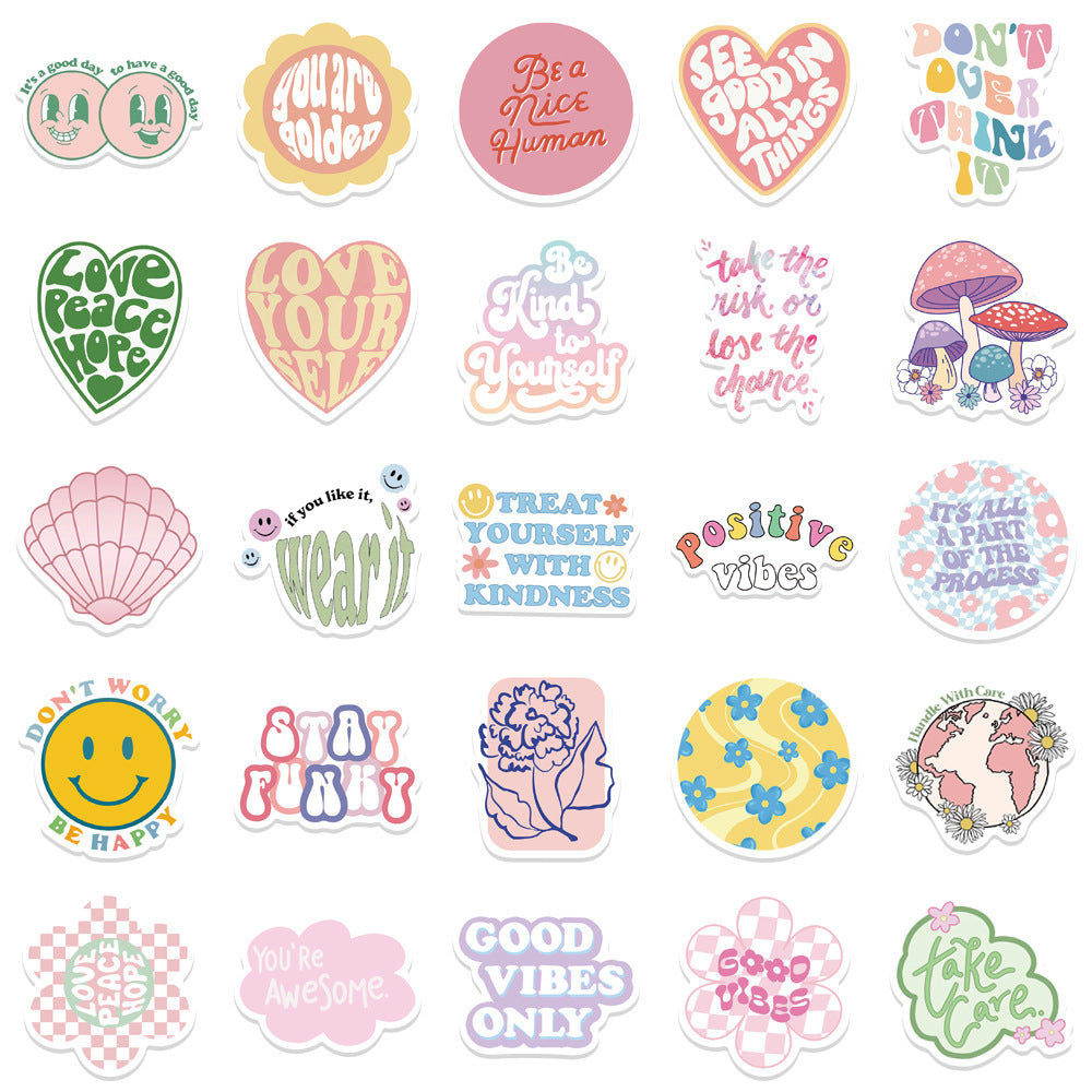 Motivational Statement Stickers Decorated
