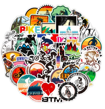 Mountain Bike Graffiti Stickers Waterproof Suitcase Notebook