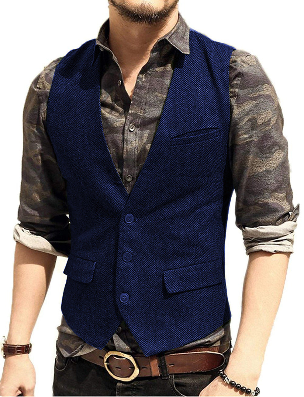 New Men's Groom Slim Casual Suit Vest