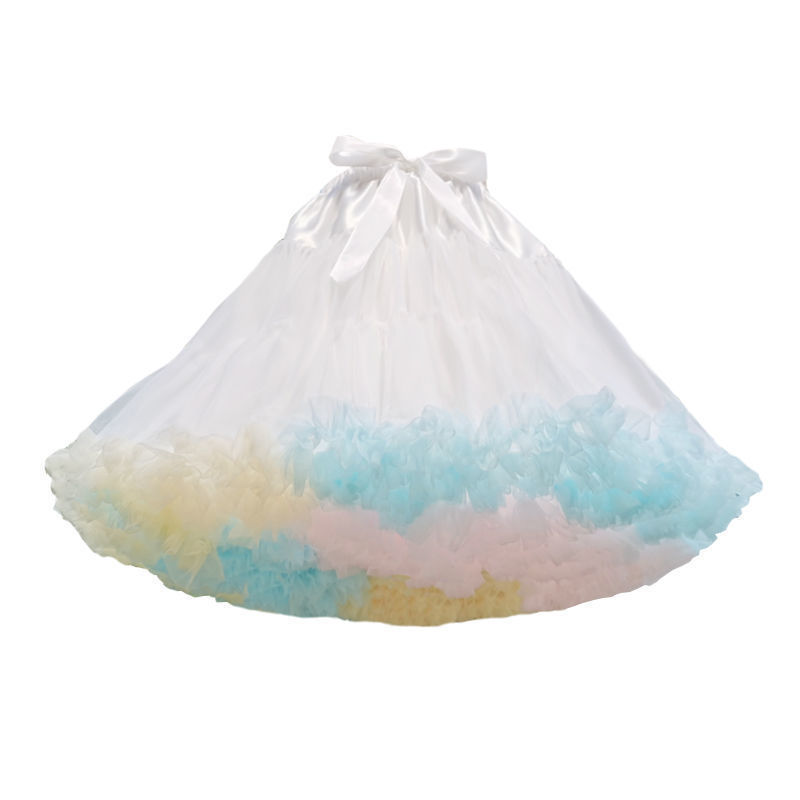 Skirt Lolita Lolita Cotton Candy Cloud Boneless Soft Mesh Skirt White Petticoat Tutu Skirt Skirt