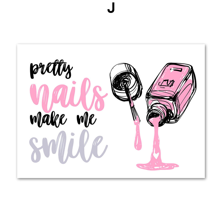 Decorative Girly Pink Art Gallery Custom Oil-Painting Canvas