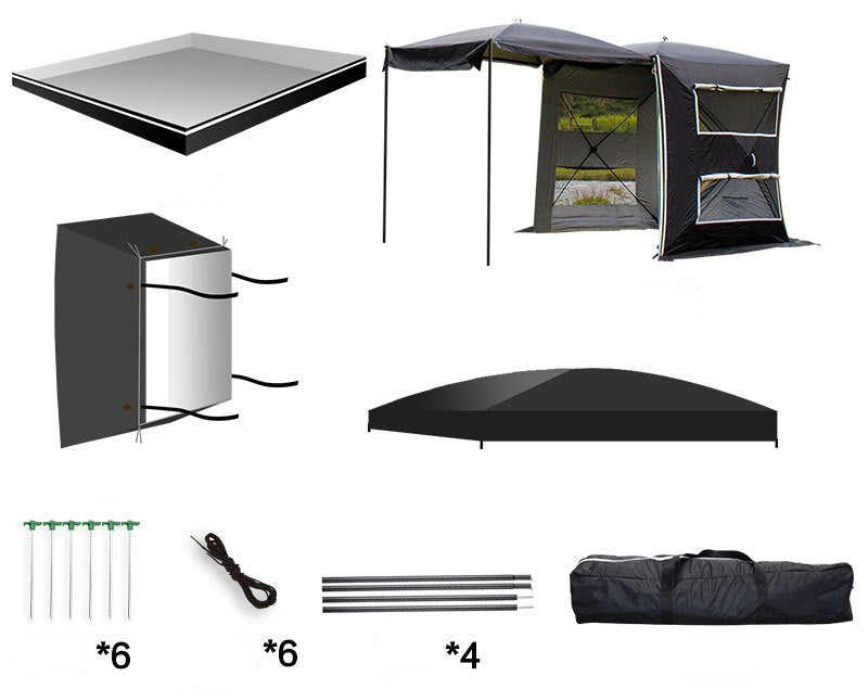 Rear Extension Tent Canopy Portable Multi-Function