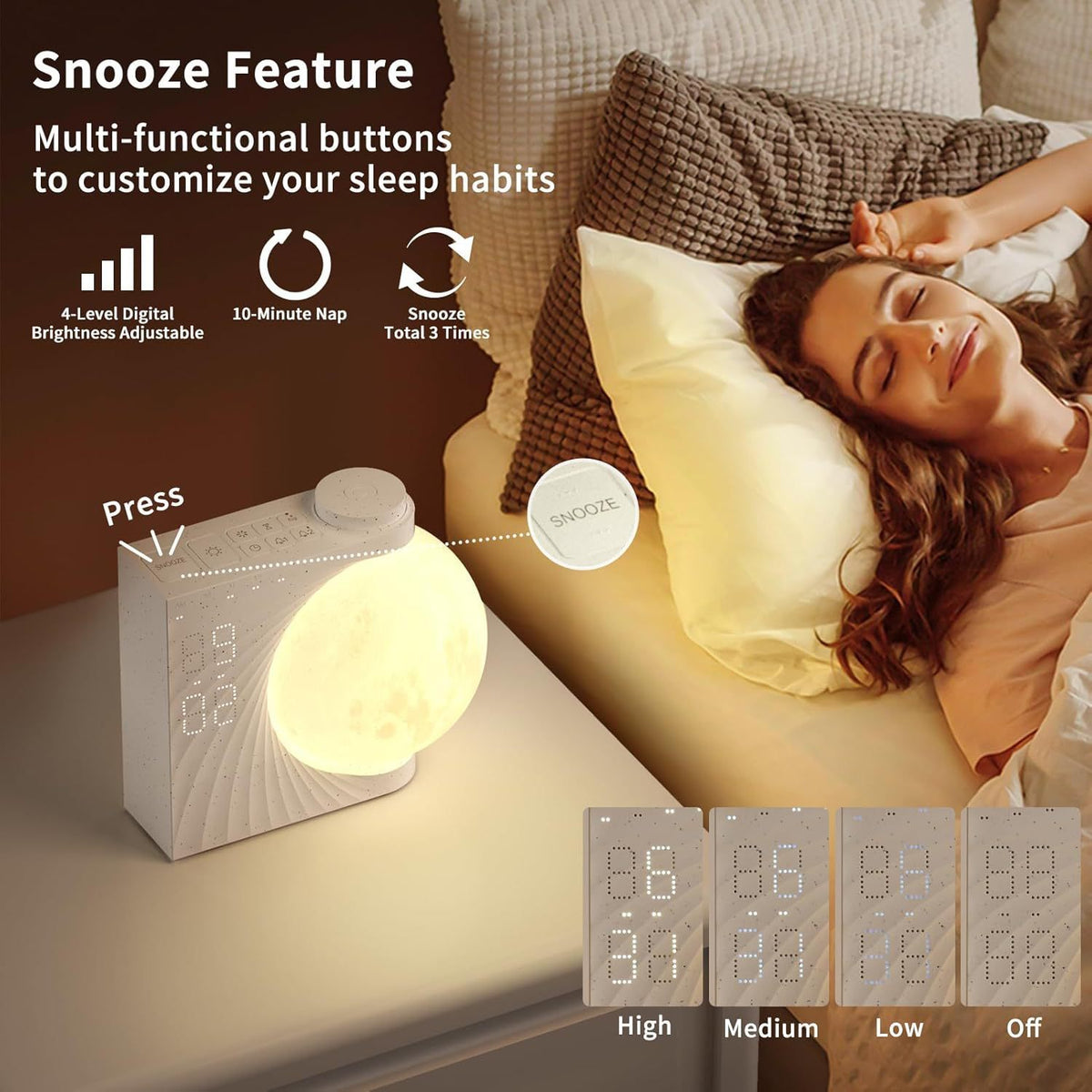 Seven-Color Atmosphere Moon Light Wake Up Breathing Light