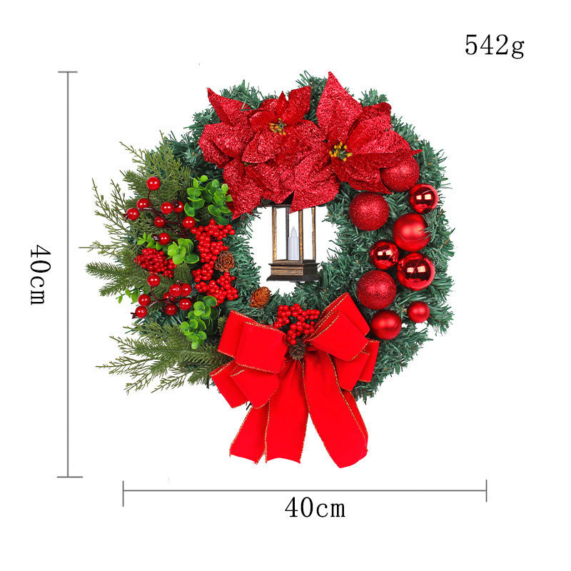 Christmas Light Wreath Door And Window Decoration Vine Ring