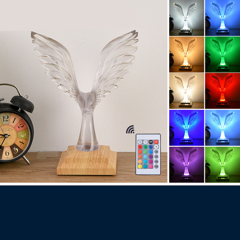 Crystal Eagle Desk Lamp Wireless Charging Touch Ambient Light