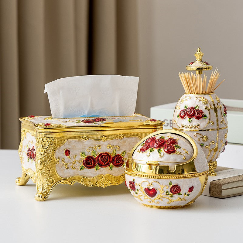 Luxury Plastic Tissue Box Toothpick Holder